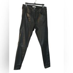 Good American Good Legs High rise stretchy women Coated Denim Skinny Jeans Sz 12